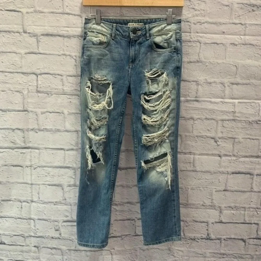 Alice + Olivia Womens Extreme Distressed Jeans‎ Size 24 (26)